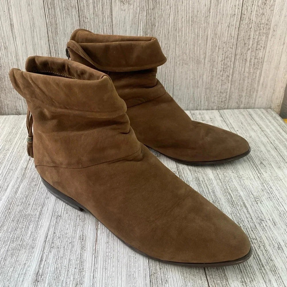 Buskens suede ankle boots Size 8 color mocha brown - Picture 11 of 13
